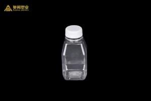 300ml Milk Tea Bottle Transparent Beverage Bottle Packaging Bottle Pet Square Transparent Plastic Bottle