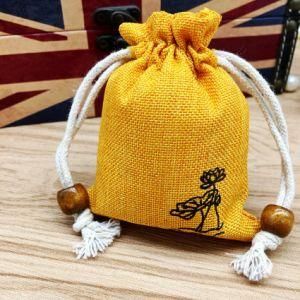 New Linen Drawstring Tote Bag Gift Bag Factory Direct Small Bag 8*10 Linen Bag