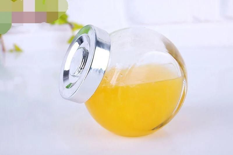 50ml 180ml 380ml 480ml Dacetedd Round Glass Storage Spice Jar with Lid