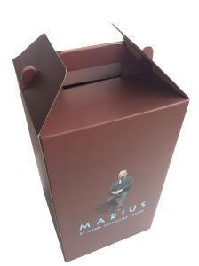 Custom Packaging 4 Bottle Paper Folding Wine Gift Box (YY-W0126)