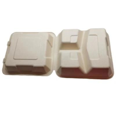 9 Inch X 9 Inch Food Packaging Box 3 Compartment