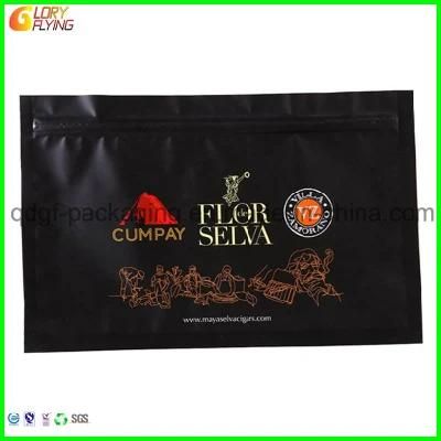 Plastic Child Resistant Zip Lock Tobacco Packaging Cigar Bag Smell Proof Bag