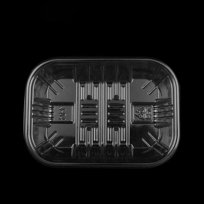 Custom black clear disposable PET fruit container plastic fresh fruit and vegetable packaging tray