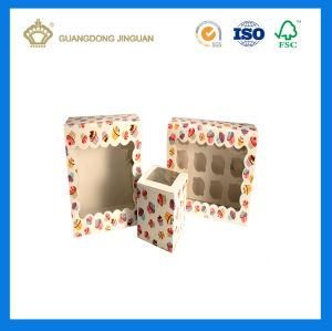 Luxury Hot Sale Custom Macarons Box with PVC Window (Cup cake Packing Box)