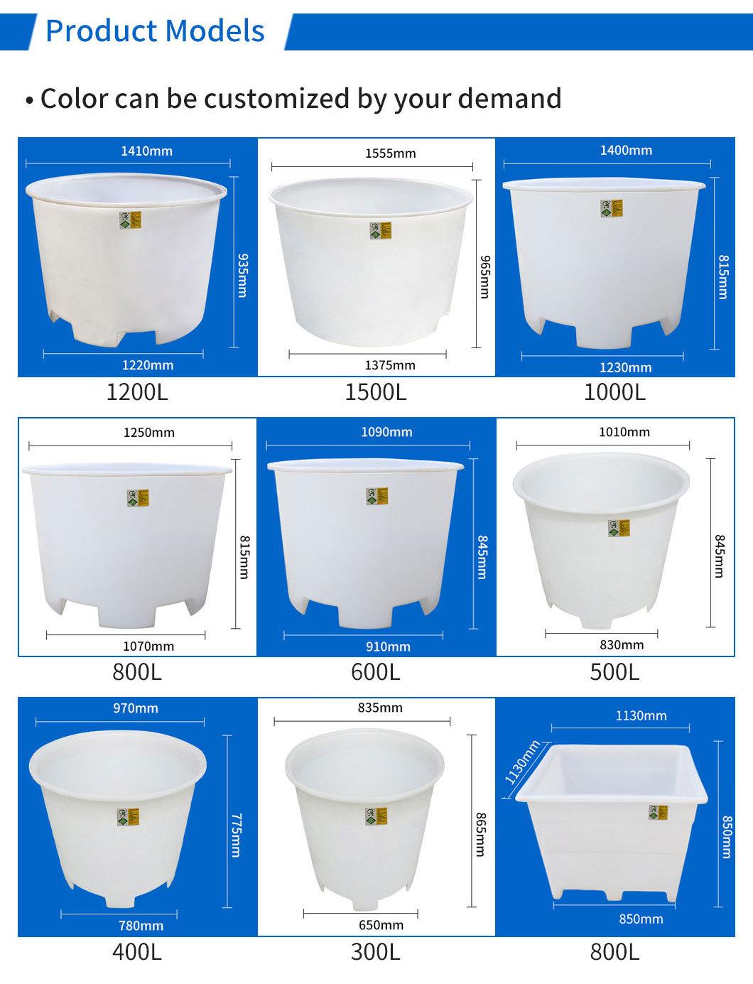 Aquaculture Plastic Box Rotomolding Large Pickled Fermentation Square Barrel Round Barrel Forklift Turnover Pallet Bulk Bins