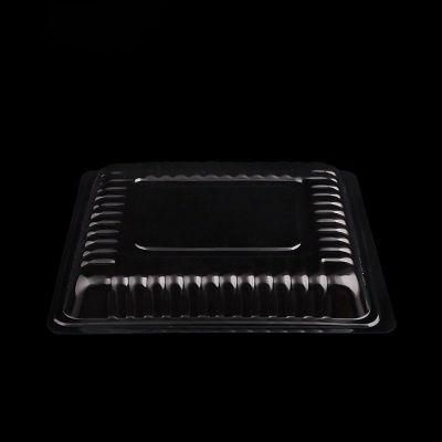 Square transparent plastic supermarket fruit meat food packaging tray