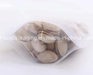 Plastic Quad Food Packaging Flat Bottom Bag with Zipper