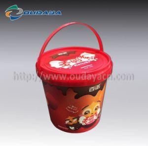 Plastic Iml Container Food Packaging Container Barrel Biscuits Buckets Candy Barrels