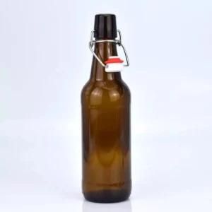 Empty Beer Brewing Glass Bottle with Flip Swing Top 330ml 500ml 650ml 1000ml Beer Bottle with Lid