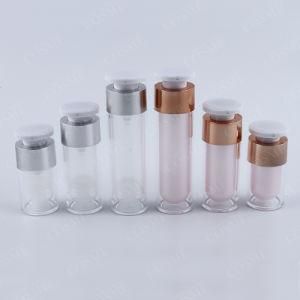 15ml 30ml Plastic Round Airless Pump Bottle for Cosmetic Packaging