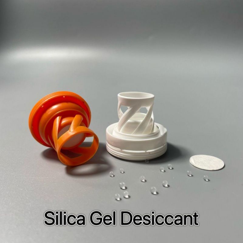 Empty Plastic Vc Effervescent Tablet Tube with Silica Gel Desiccant Cap