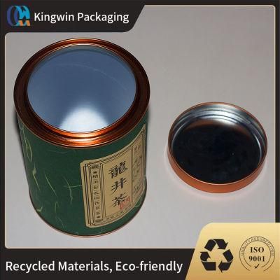 Customized Logo Printed Circle-Shaped Tea Pot Paper Tube Packaging Box