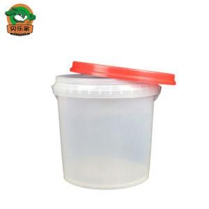 5 Liter Transparent Round Plastic Bucket for Water
