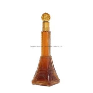 Unique Shape Crystal Glass Whiskey Bottle 750ml