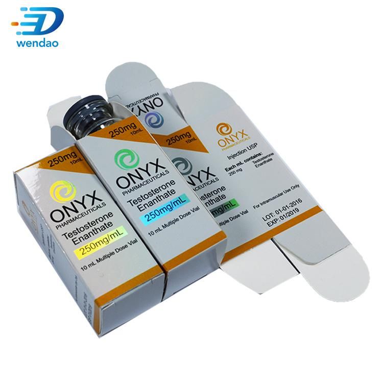 Free Design OEM 10ml Vial Label Box for Steroid Packaging