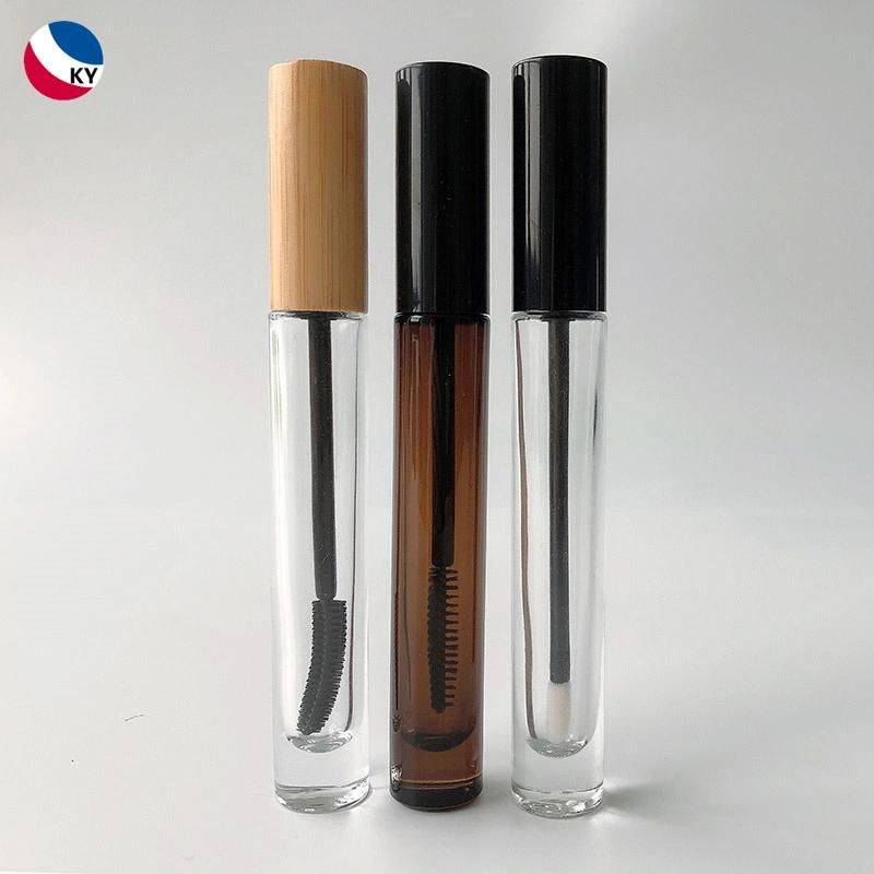 Custom Lip Gloss Amber Mascara Bottle OEM 6ml 8ml 10ml Clear Brown Glass Empty Lipgloss Tube Container