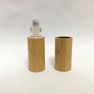 5ml Glass Roll on Bottle with Fully Covered by Bamboo