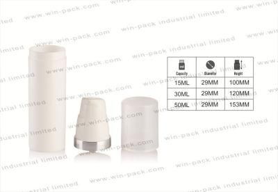 China Supply Cosmetic Lotion Airless Pump Bottle 15ml 30ml 50ml Facial Care Packing