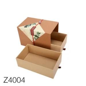 Z4004 Cardboard Printed Logo Brown Premium Paper Egg Tart Packaging Box