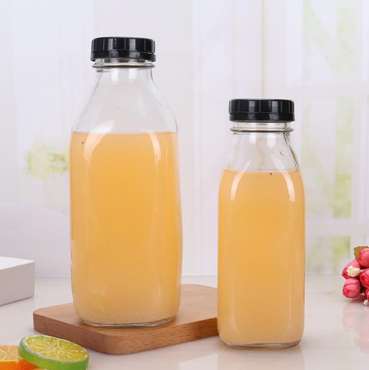 1000ml Glass Bottle Wide Mouth for Beverage Juice Milk Packing