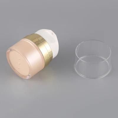 Top Sponsor Luxury 50 G Press Airless Cosmetic Facial Care Cream Jar Vacuum Plastic Packaging Container Acrylic Airless Pump Jar