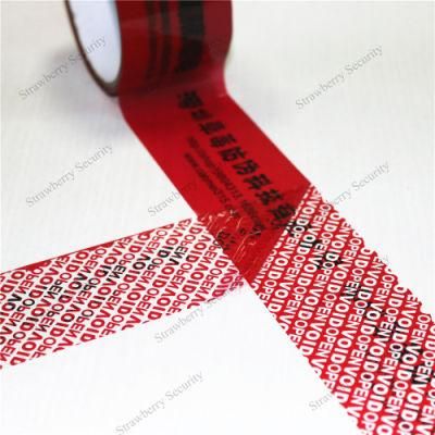 Tamper Evident Void Open Security Carton Sealing Tape for Carton Box