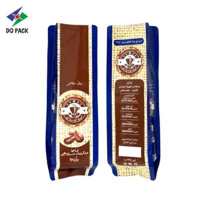 Dq Pack China Plastic Packaging Quad Seal Pouch Coffee Bag