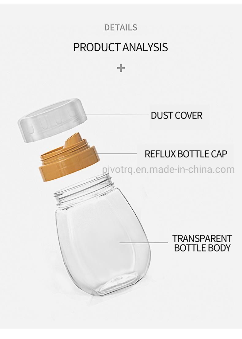 500g Wide Mouth Plastic Honey Bottle with 58mm Caps for Honey