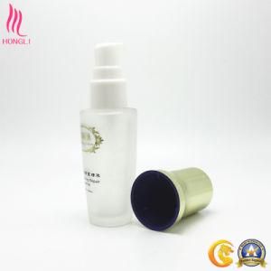 Frosted Pump Spray Glass Bottle for Whitening Essence