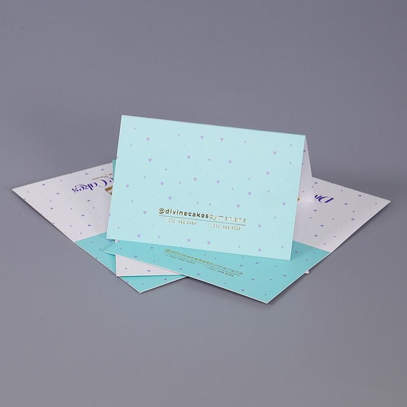 Full Platform Purple Color Hot Stamp Custom Paper Folder