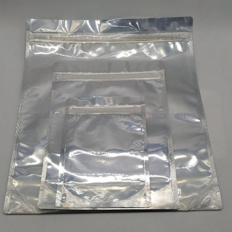 One Side Transparent Other Side Aluminum Foil Bag for Food