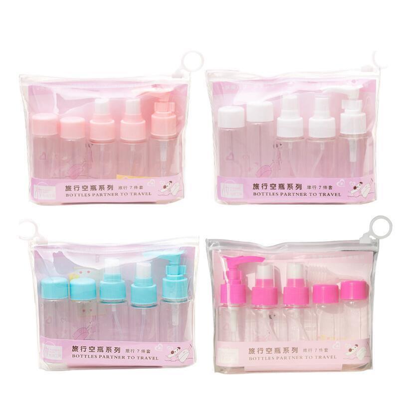 Travel Empty Pressed Bottle Shampoo Cream Lotion Cosmetics Bottles Perfume Spray Container Refillable Bottles Portable