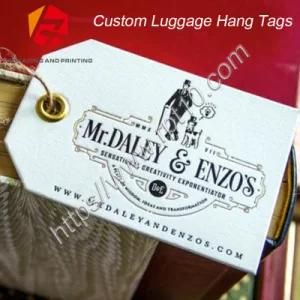 Custom-Designed Embossed Printed Clothing/Luggage/Name/Garment/Hang/Woven Paper Tag with China Factory