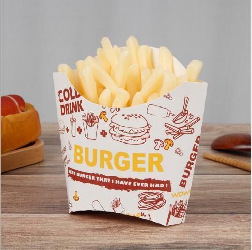 Wholesale Custom Burger Fried Chip Chicken French Fries Donut Pastry Bakery Lunch Takeaway Fast Food Packaging Hamburger Take Away out Snack Paper Meal Bag Box