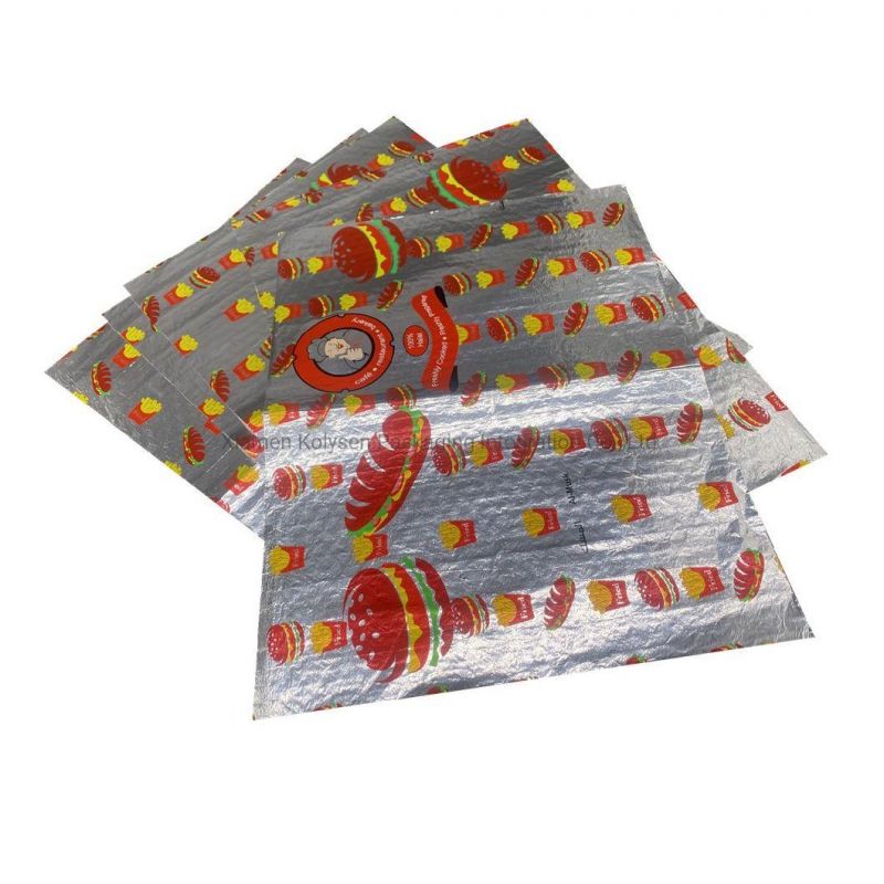 Laminated Honeycomb Paper Foil Insulated Sandwich Burger Foil Wrap