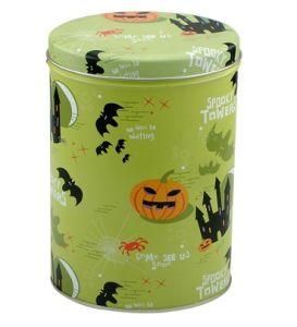 Luxurious Round Tin Box for Cookies and Candy