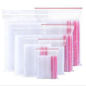 China Supplier Factory in Stock Food Grade Grip Self Press LDPE PE Plastic Clear Reclosable Poly Ziplock Zip Lock Bags for Sale