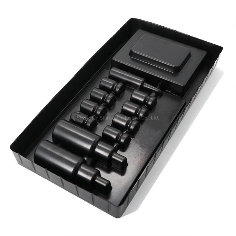 Custom Black Disposable Plastic Blister Packaging Tray for Vial