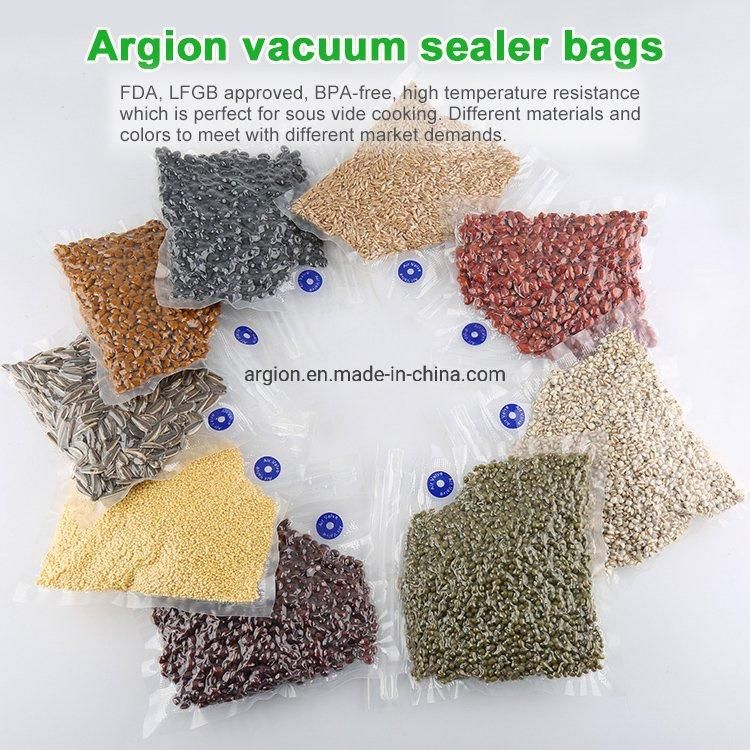 PA PE Material BPA-Free Custom Vacuum Zipper Bag with Valve with Small Air Mouth