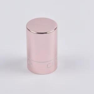 China Supplier 24mm-89mm Plastic Inner Light Rose Gold Aluminum Cap for Plastic Jars