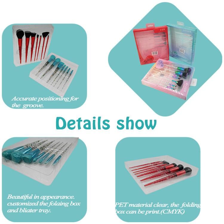 Customized Makeup Brush Plastic Insert Blister Tray