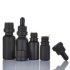 Frosted Matte Black Essential Oil Bottle with Dropper Screw Cap
