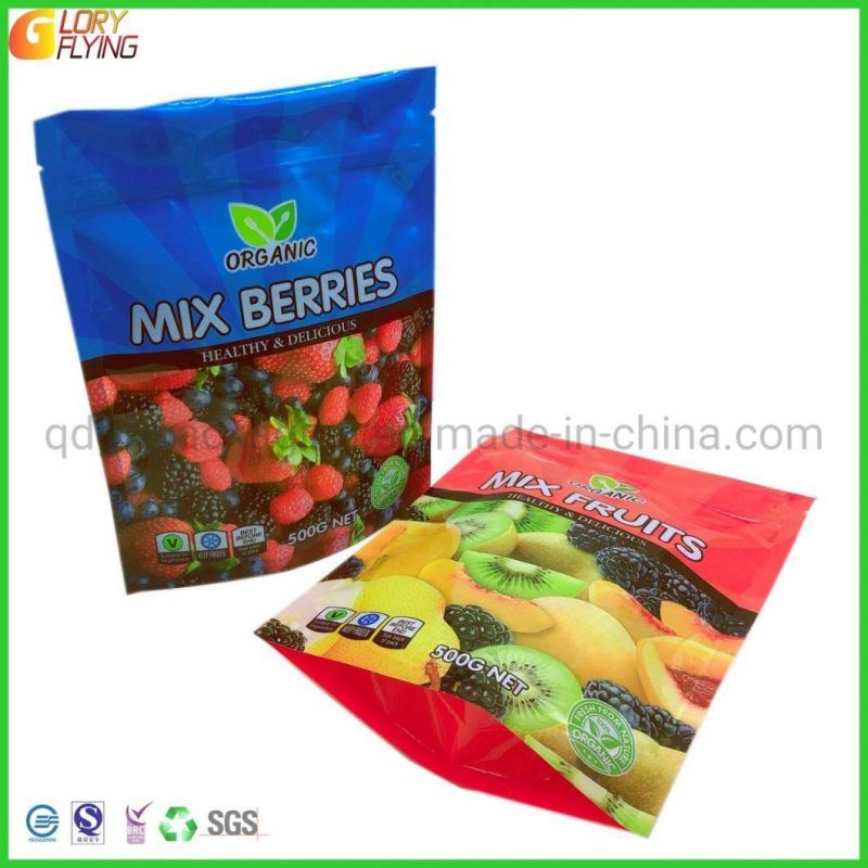 Plastic Food Packaging with Window for Packing Chinese Dates, Fruit and Foods/Stand up Pouch with Zipper