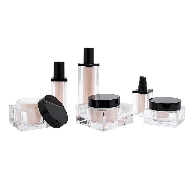 Empty Square Replaceable Airless Cosmetic Packaging