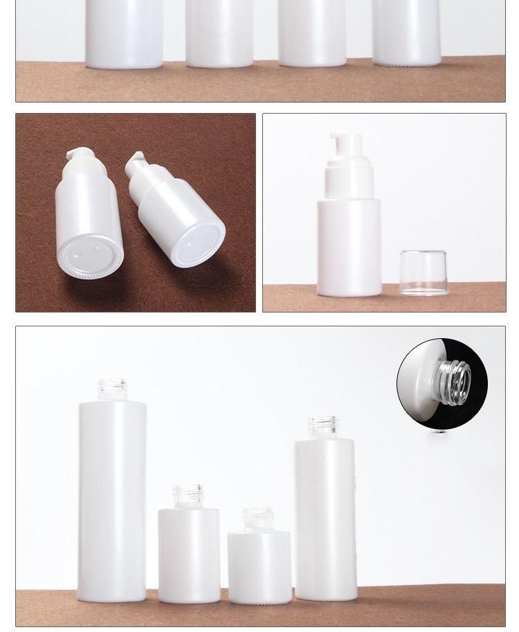 White Set Empty Cosmetic Bottle with White Caps