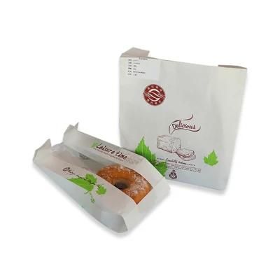 Custom Printed Eco-Friendly Personalized Wax Grease Oil Proof Donut French Baguette Paper Bread Bag
