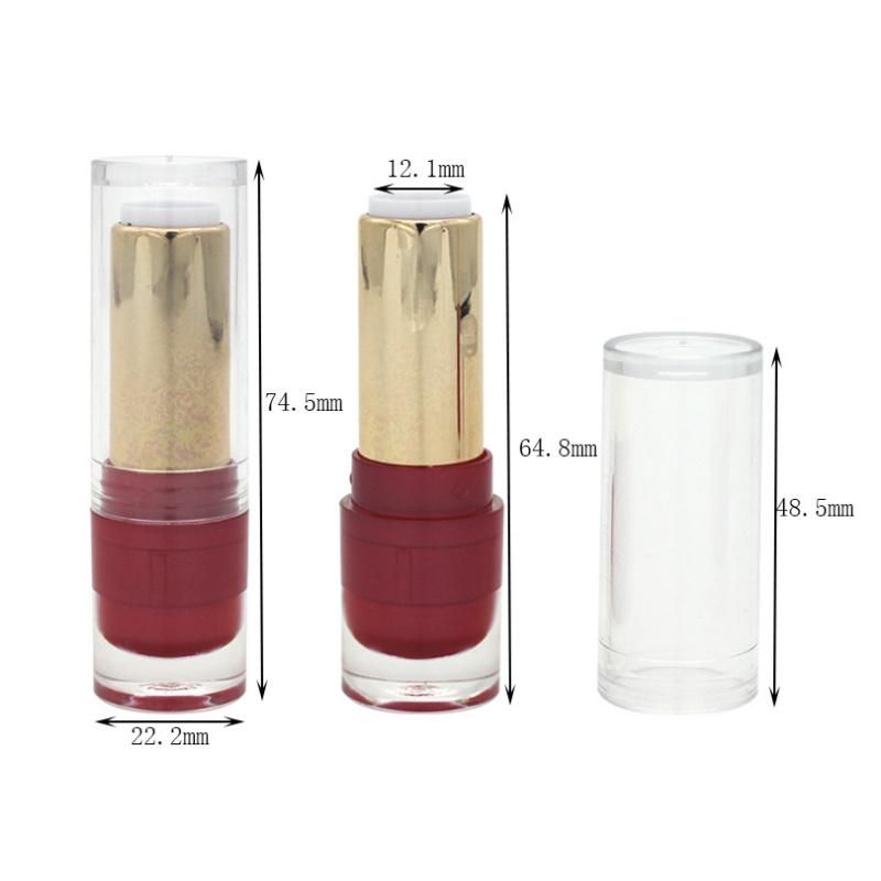in Stock Clear Matte Round Custom Color Lipstick Tubes Packaging Lip Balm Container