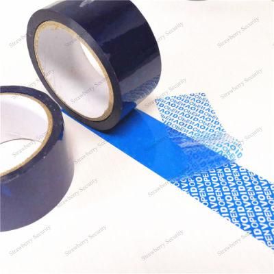 Blue Custom Printed Security Tape