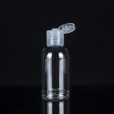 High Quality 60ml Transparent Pet Hand Sanitizer Bottle with Flip Cap
