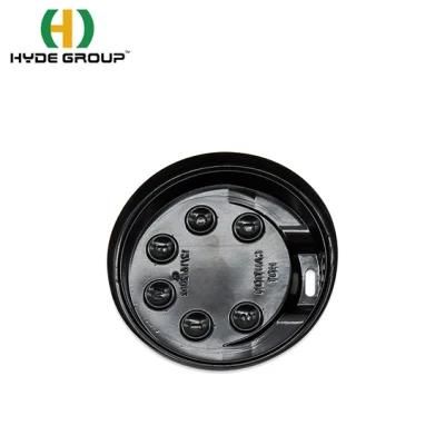 Disposable Wholesale Hot Plastic Cap 8oz Black Food Grage Coffee Cup Lid